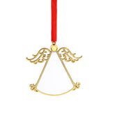 Sublimation blank gold hanging xmas decoration